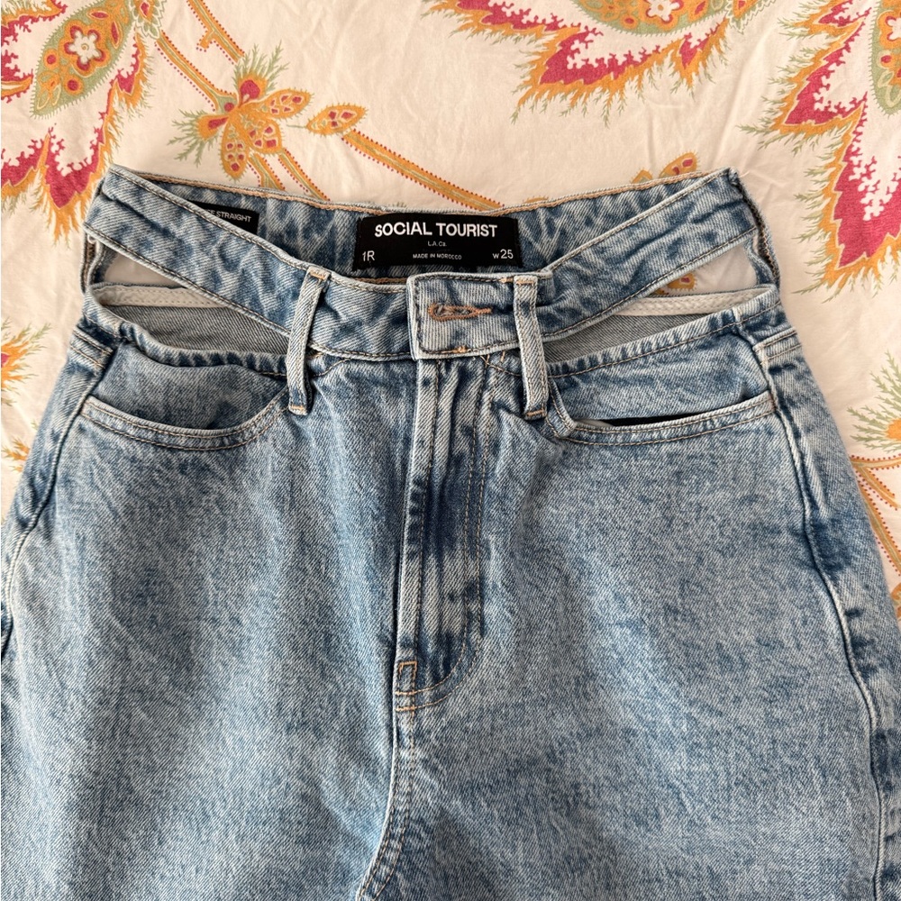 Women's Social Tourist Light Blue High-Rise Jeans